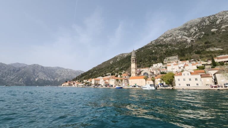 Perast from the boat - April 2024